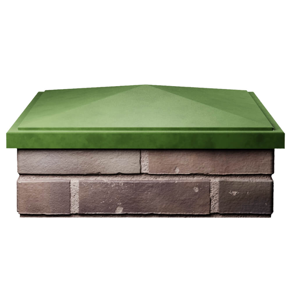 Колпак Zking БонаМоно Зеленый на столб 2х2 кирпича (515х515, 530х530мм) Владимир фото