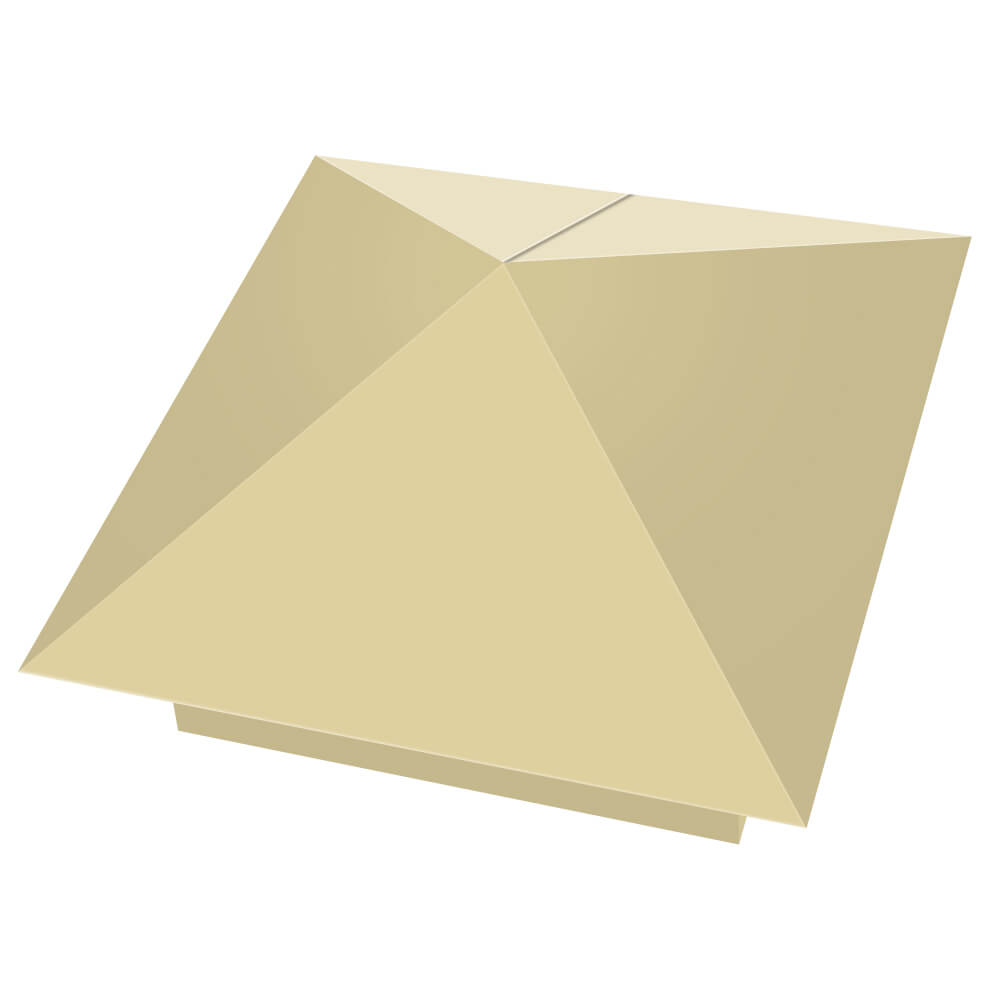 Колпак металлический 400х400мм RAL1014 Бежевый заборный Владимир фото