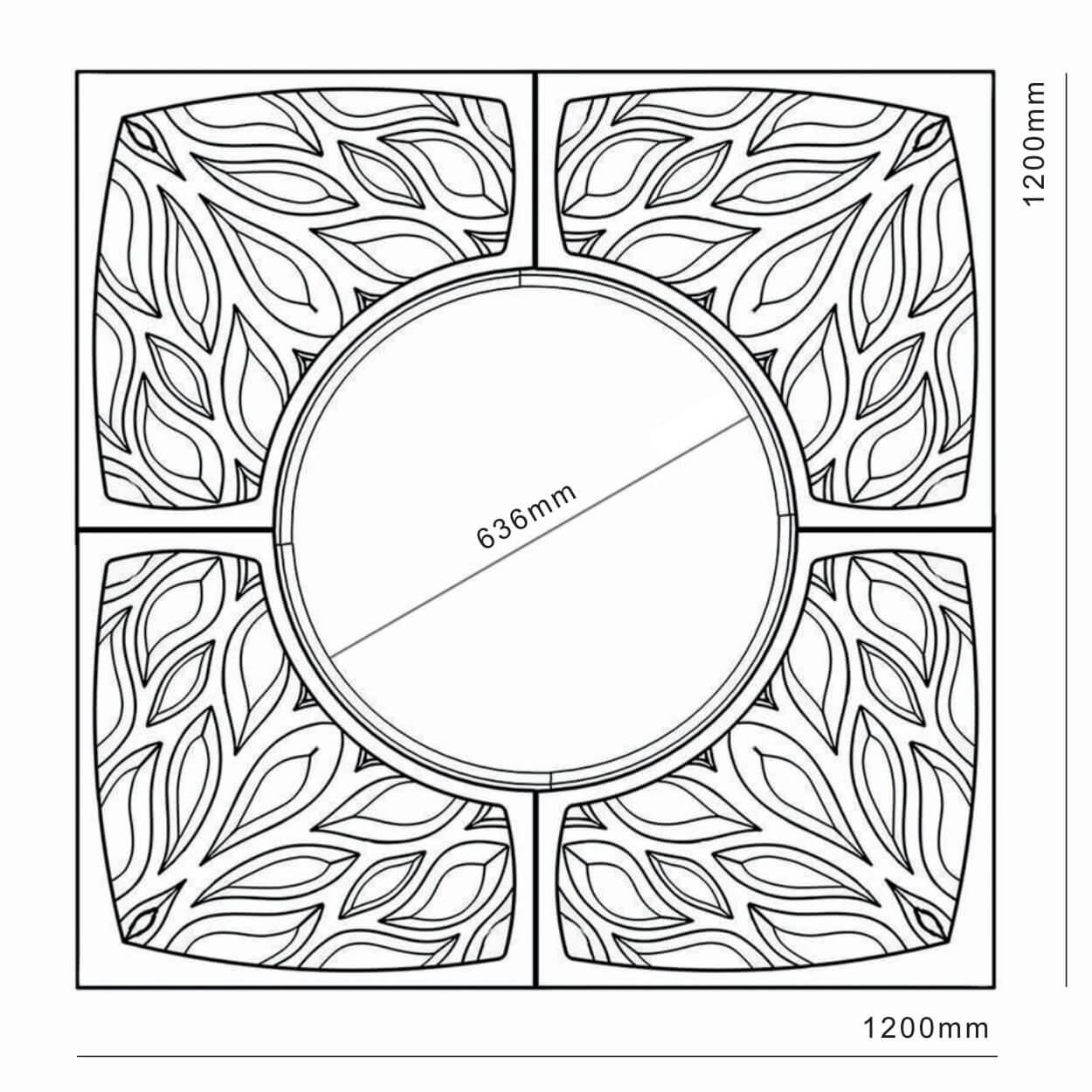 Приствольная решетка для дерева ZKING CRUST 1.2х1.2м Черная в Владимире фото