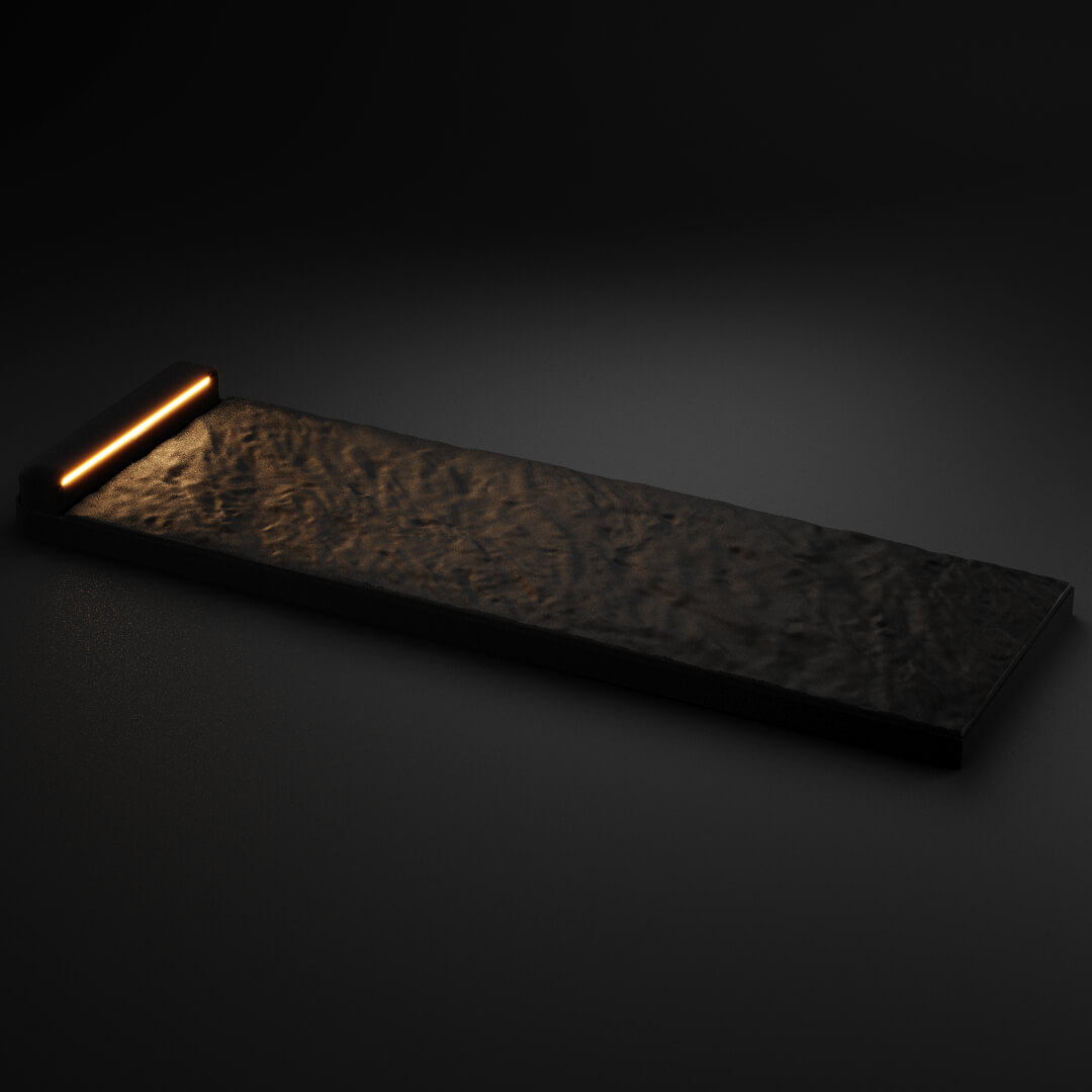 LED Светильник для шаговой плиты STONE Черный Сланец 330х75х98мм в Владимире фото