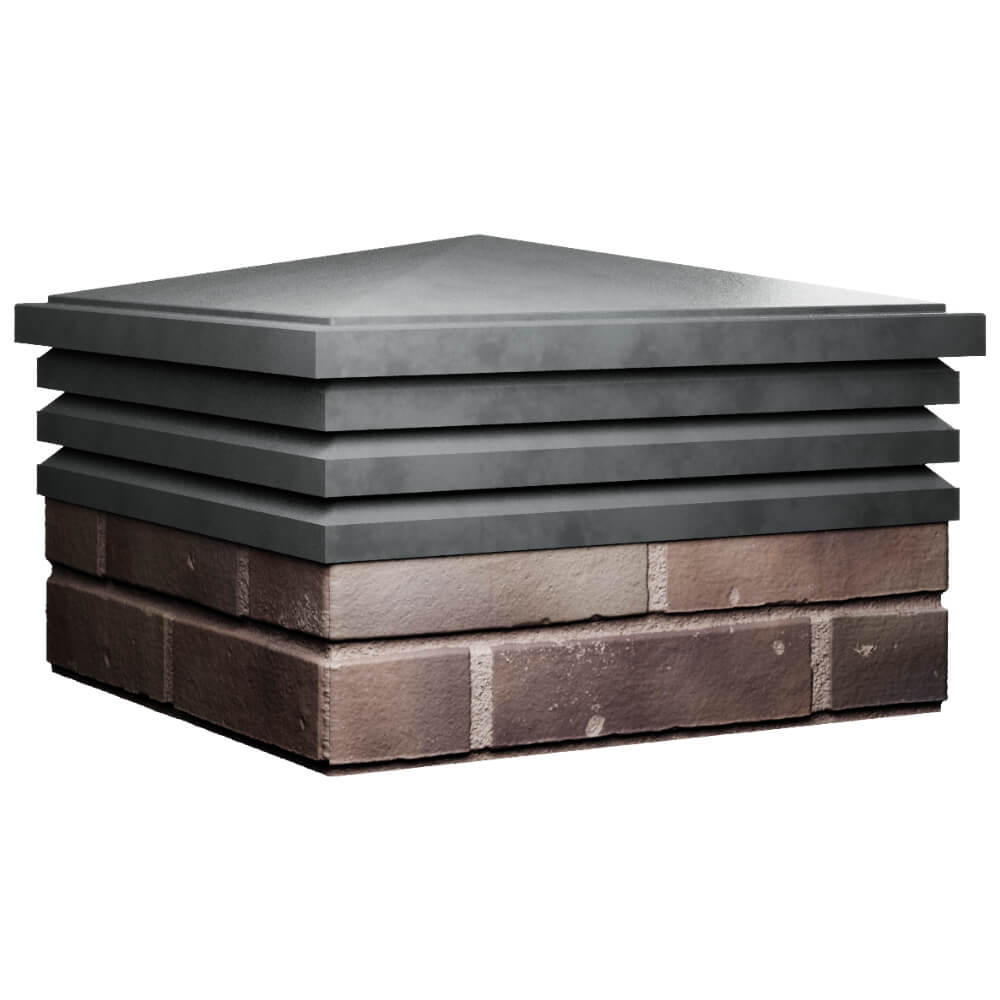 Колпак Zking Бона ХайТек Серый на столб 2х2 кирпича (513х513мм) в Владимире фото