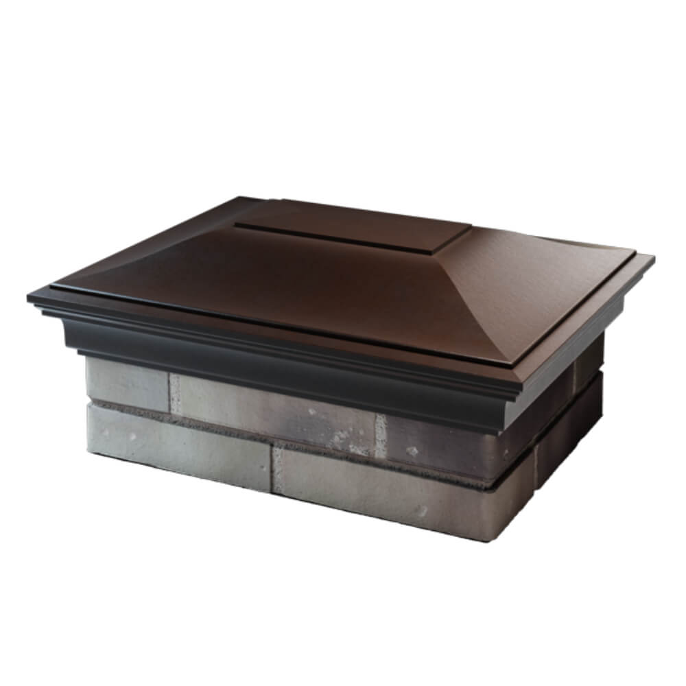 Колпак Zking Монблан Коричневый на столб 2х1.5 кирпича (515х385мм) в Владимире фото