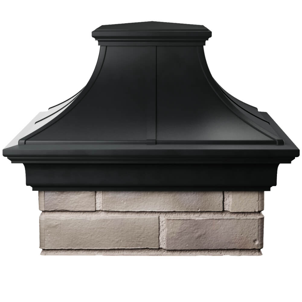 Колпак Zking Монблан Премиум Черный на столб 1.5х1.5 кирпича (385х385мм) Владимир фото