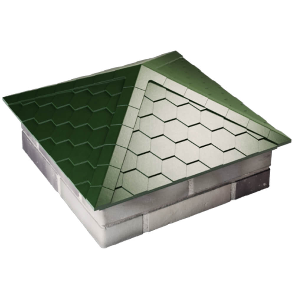 Колпак Zking Эверест Зеленый на столб 2х2 кирпича (535х535мм) Владимир фото