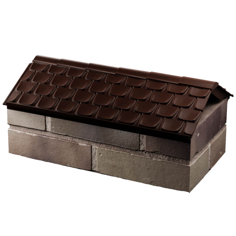 Парапет Zking Эльбрус Коричневый с посадкой на 1 кирпич (255мм) в Владимире фото