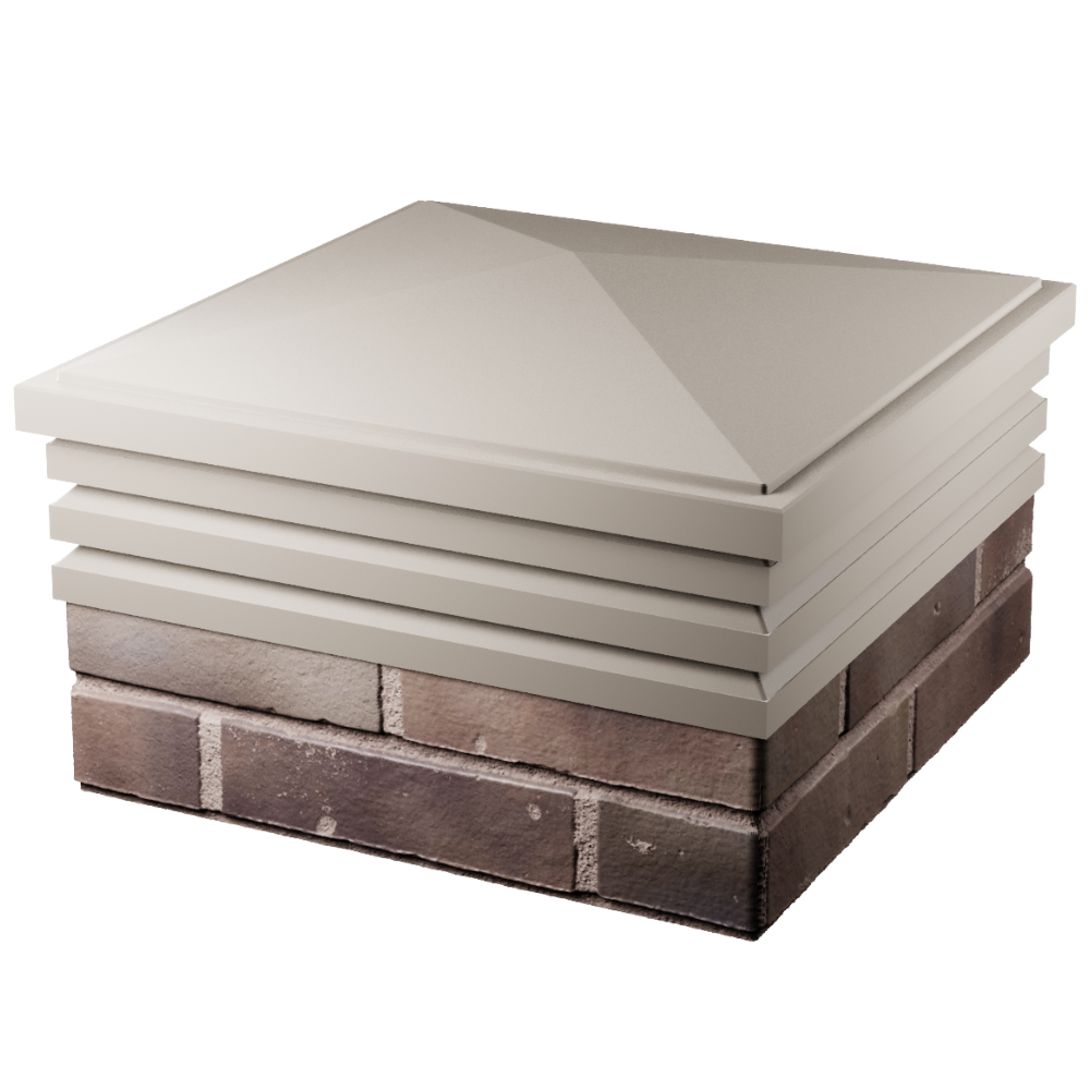 Колпак Zking Бона ХайТек Бежевый на столб 2х2 кирпича (513х513мм) в Владимире фото