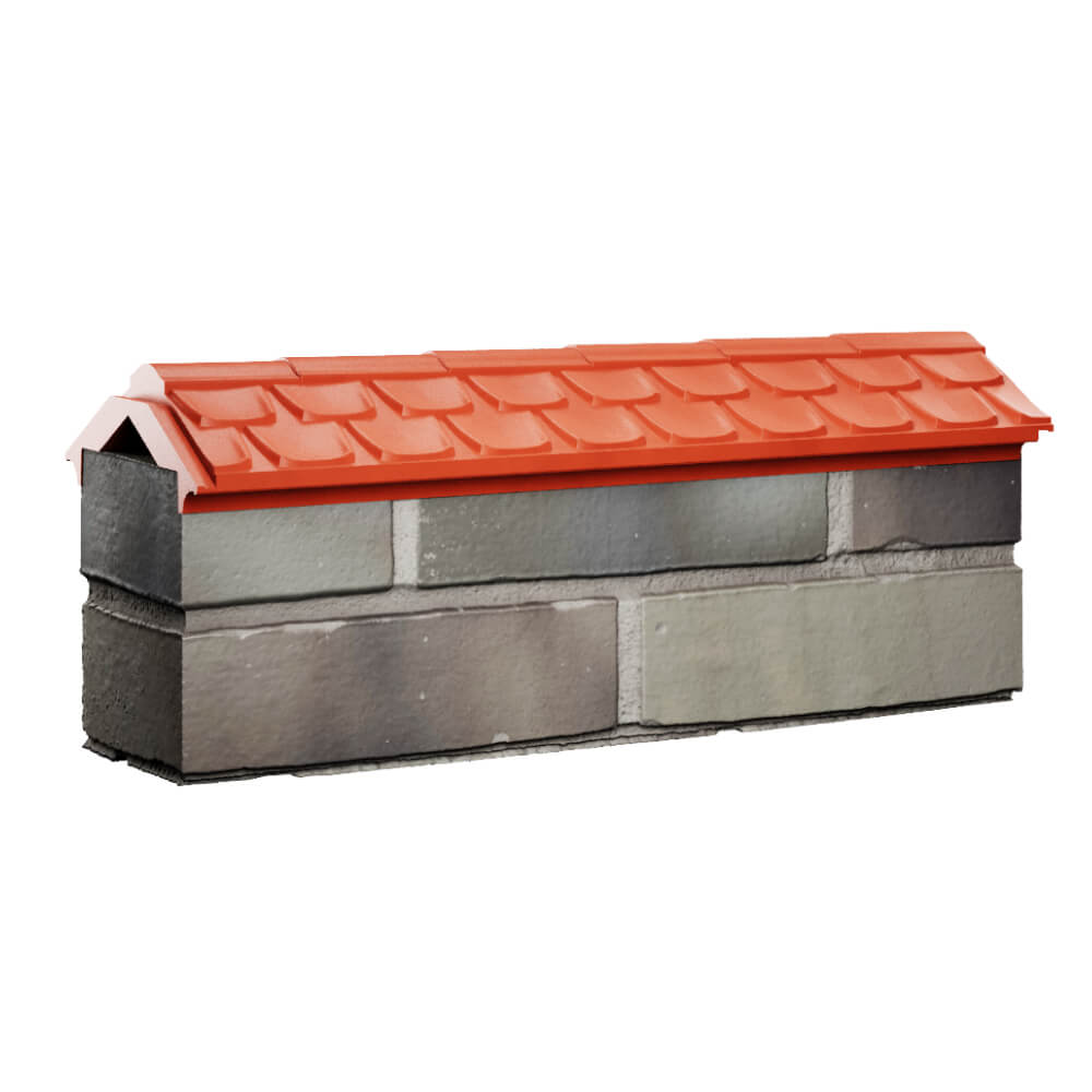 Парапет Zking Эльбрус Красный с посадкой на 0.5 кирпича (130мм) Владимир фото
