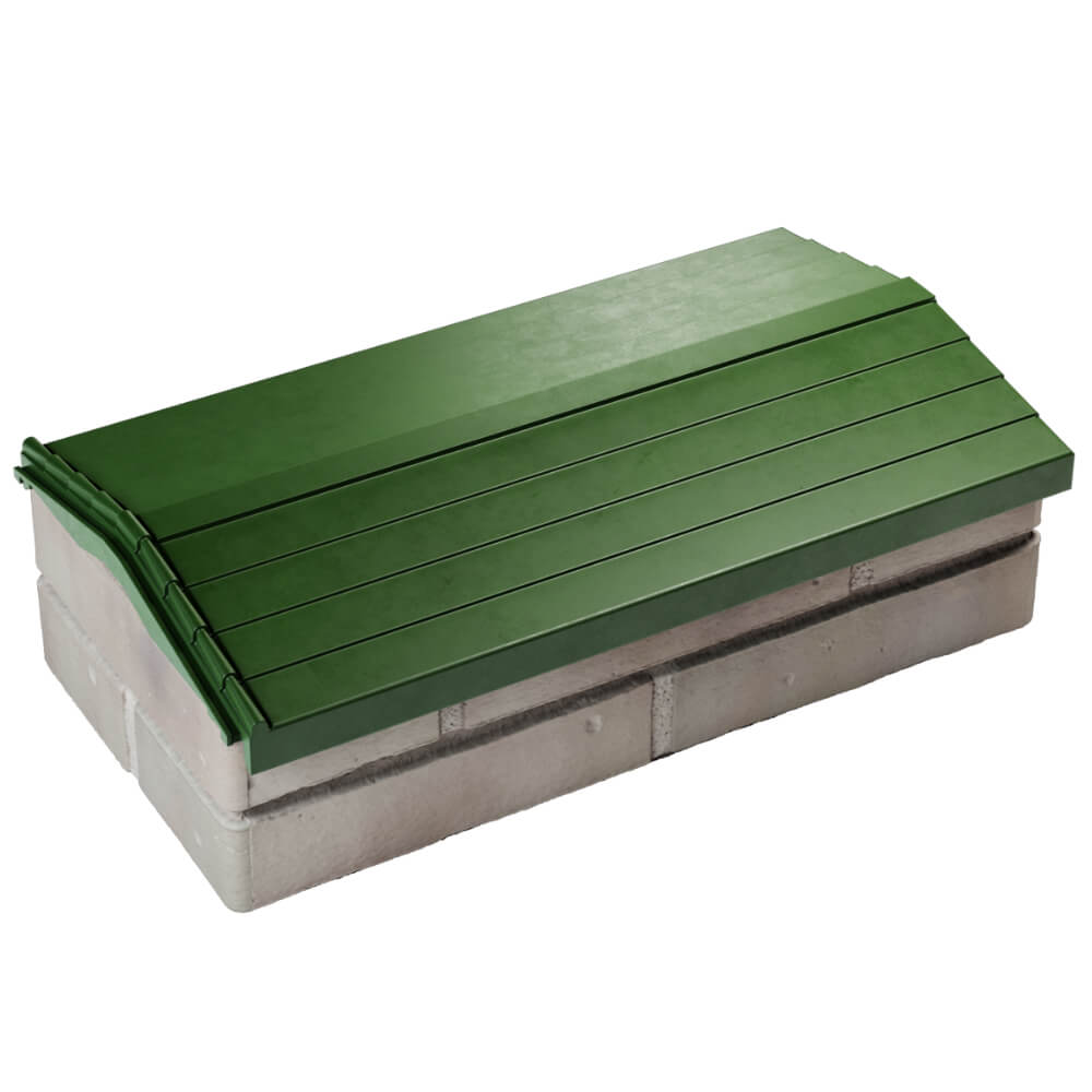 Парапет Zking Бона ХайТек Зеленый с посадкой на 1 кирпич (200/225/255мм) в Владимире фото