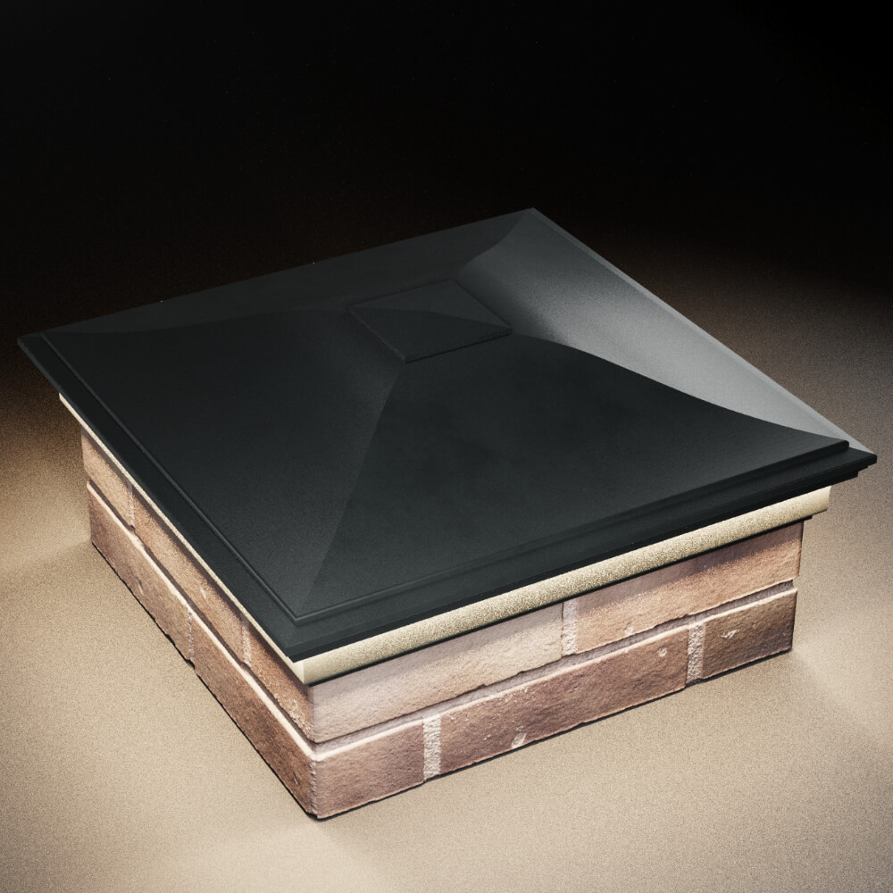 Колпак Zking Монблан Черный на столб 2х2 кирпича (515х515мм) c подсветкой в Владимире фото