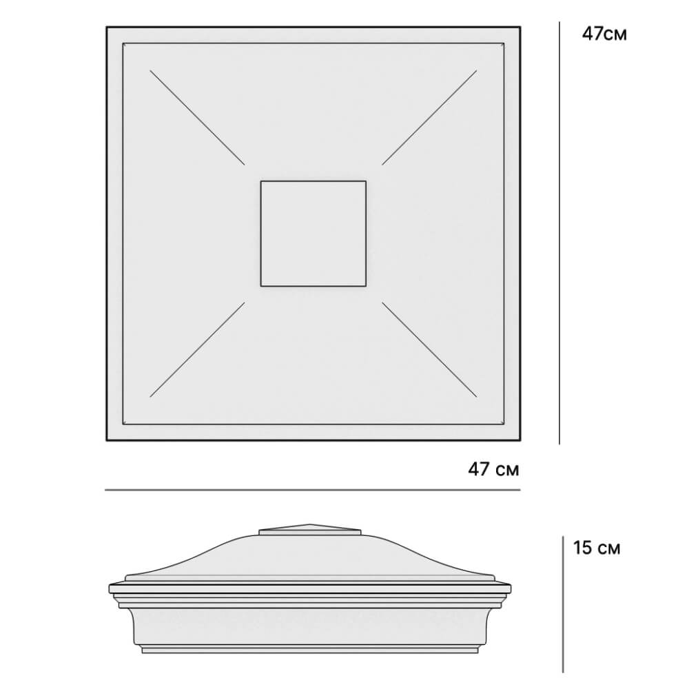 Колпак Zking Монблан Коричневый на столб 1.5х1.5 кирпича (385х385мм) в Владимире фото