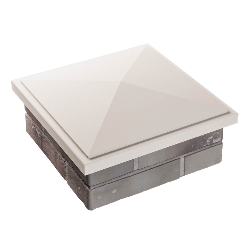 Колпак Zking БонаМоно Бежевый на столб 1.5х1.5 кирпича (385х385, 400х400мм) в Владимире фото