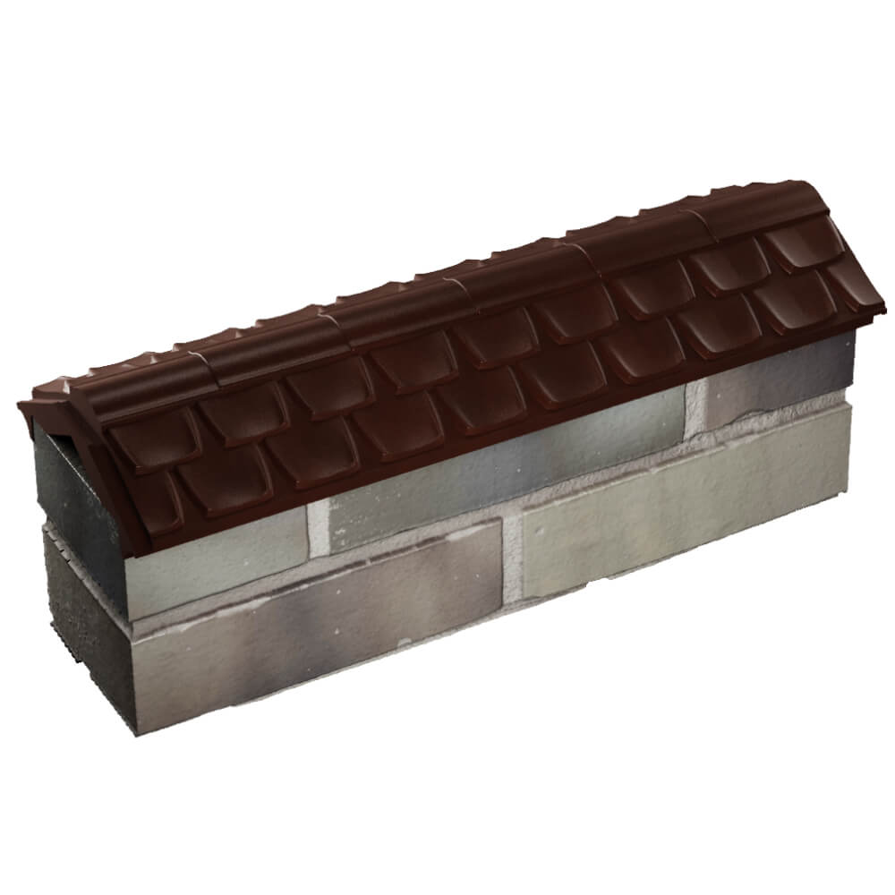 Парапет Zking Эльбрус Коричневый с посадкой на 0.5 кирпича (130мм) в Владимире фото