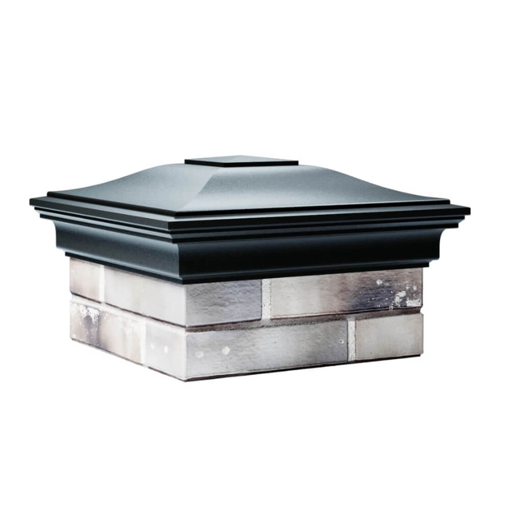 Колпак Zking Монблан Черный на столб 1.5х1.5 еврокирпича 0.7НФ (355х355мм) в Владимире фото