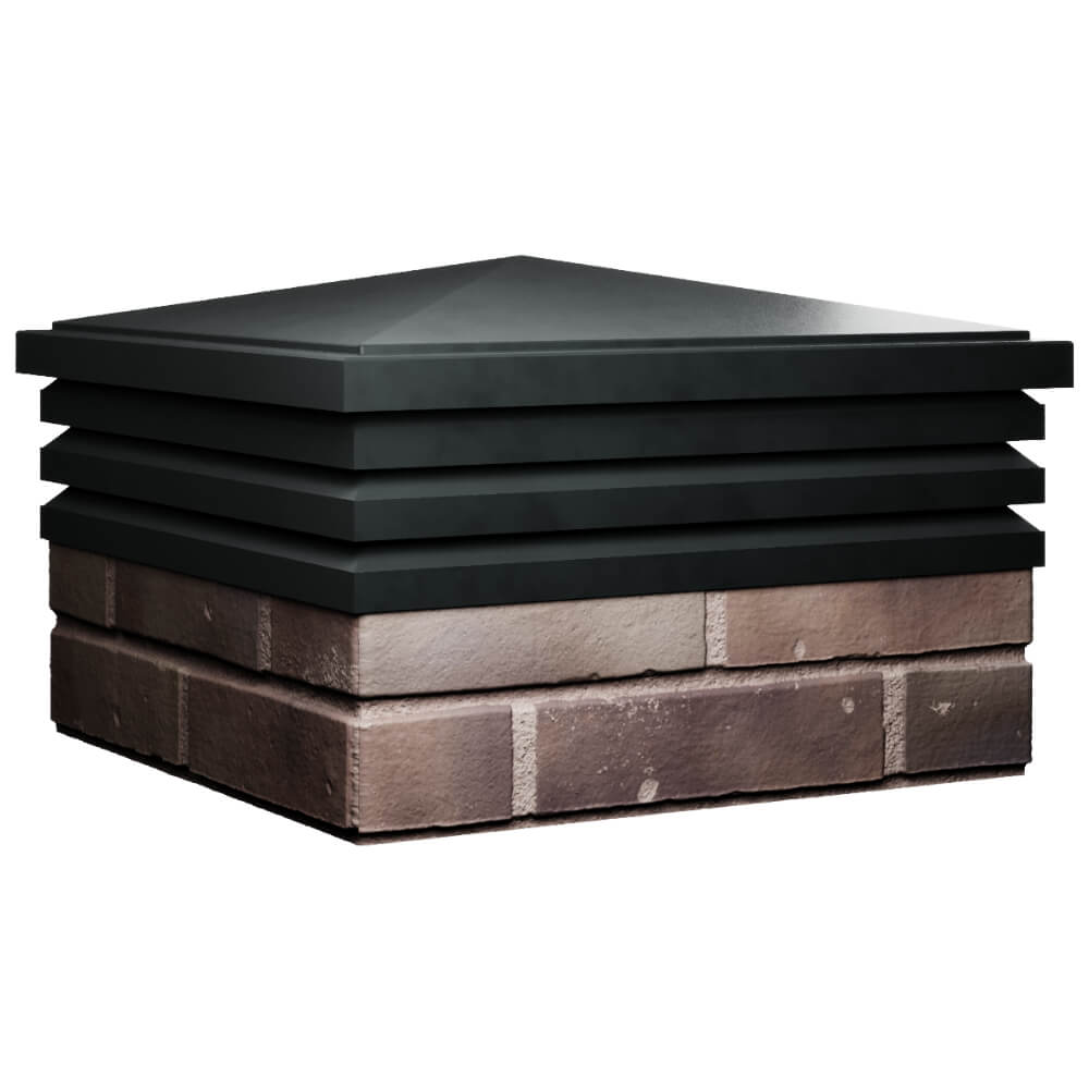 Колпак Zking Бона ХайТек Черный на столб 2х2 кирпича (513х513мм) в Владимире фото