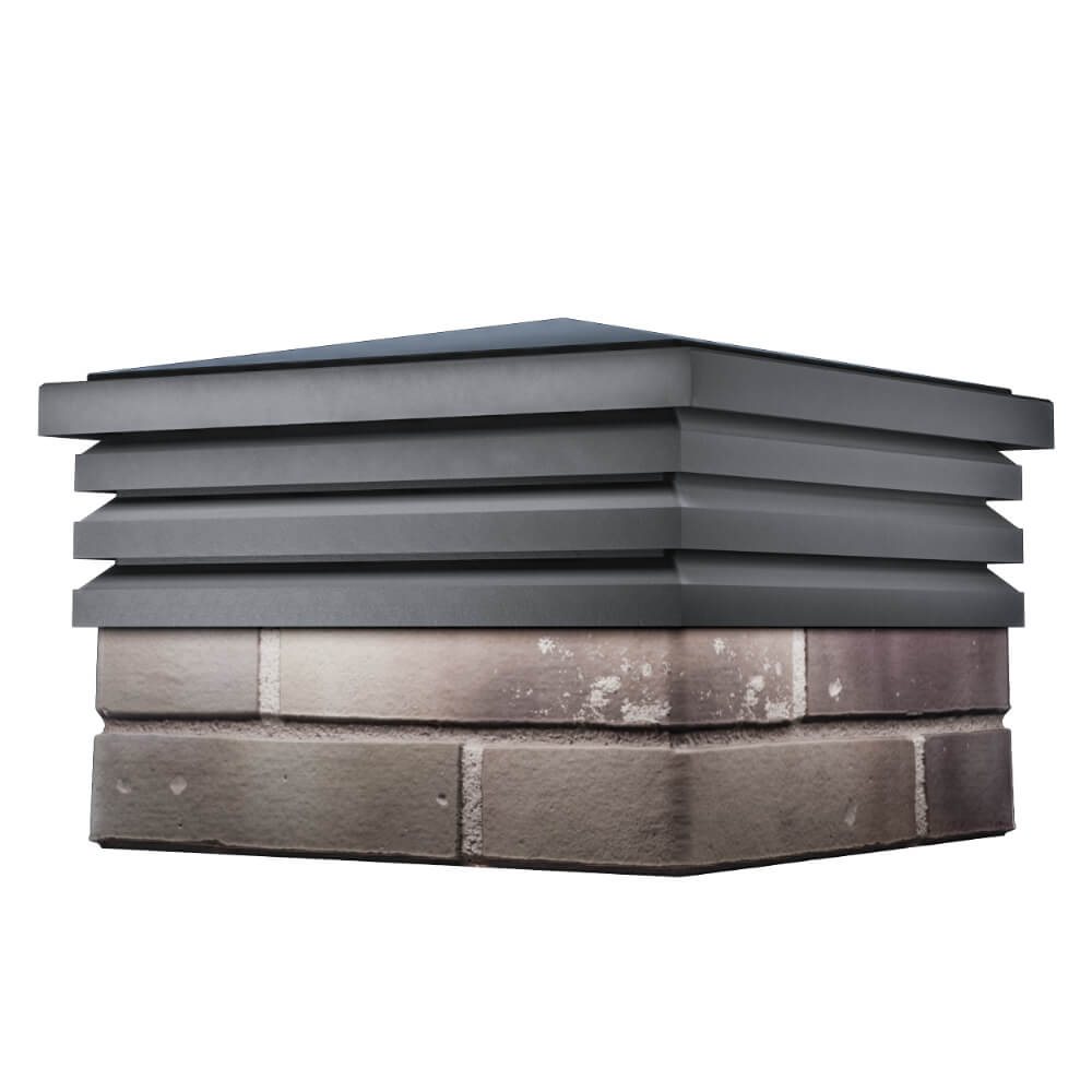 Колпак Zking Бона ХайТек Серый на столб 1.5х1.5 кирпича (385х385мм) в Владимире фото