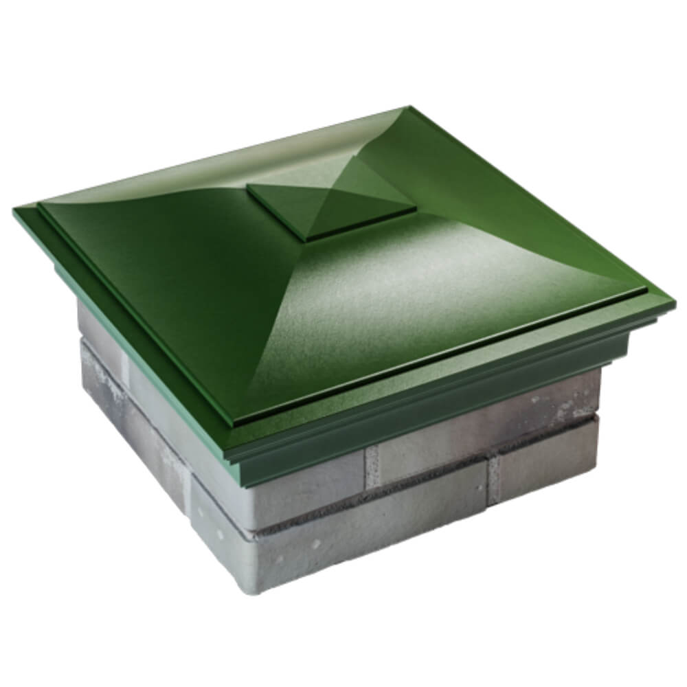Колпак Zking Монблан Зеленый на столб 1.5х1.5 кирпича (385х385мм) в Владимире фото