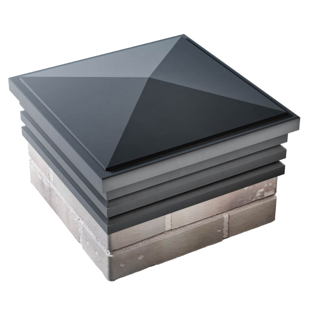 Колпак Zking Бона ХайТек Серый на столб 1.5х1.5 кирпича (385х385мм) в Владимире фото