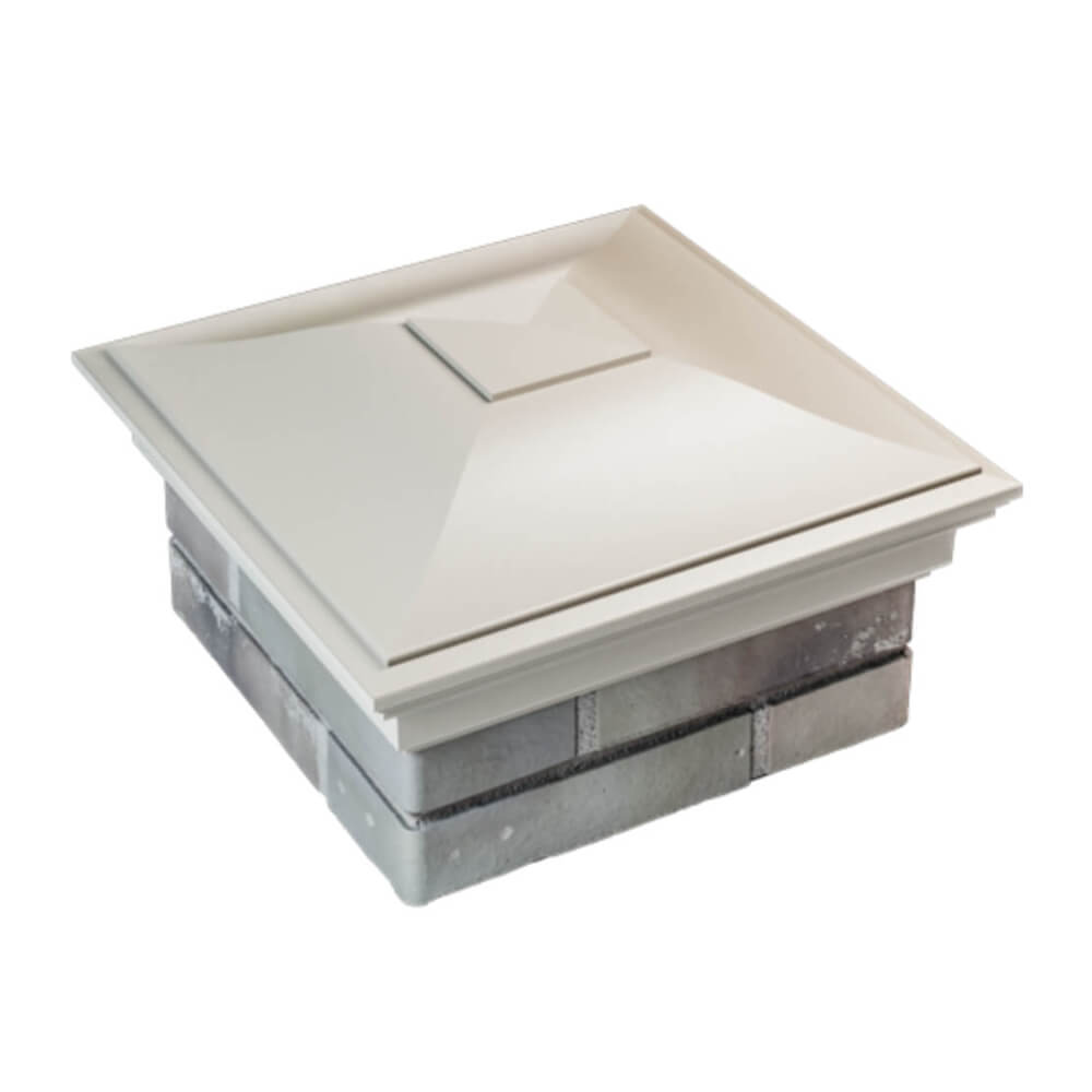 Колпак Zking Монблан Бежевый на столб 1.5х1.5 еврокирпича 0.7НФ (355х355мм) в Владимире фото