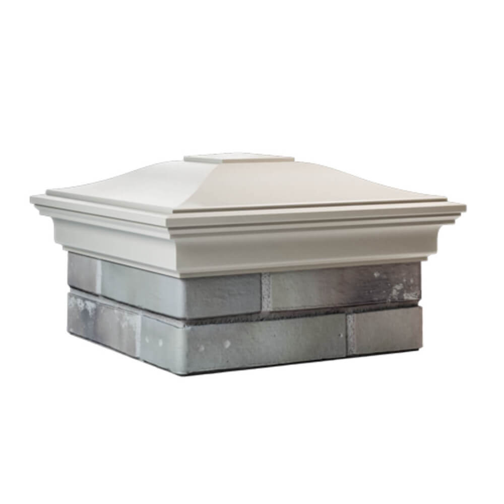 Колпак Zking Монблан Бежевый на столб 1.5х1.5 еврокирпича 0.7НФ (355х355мм) в Владимире фото