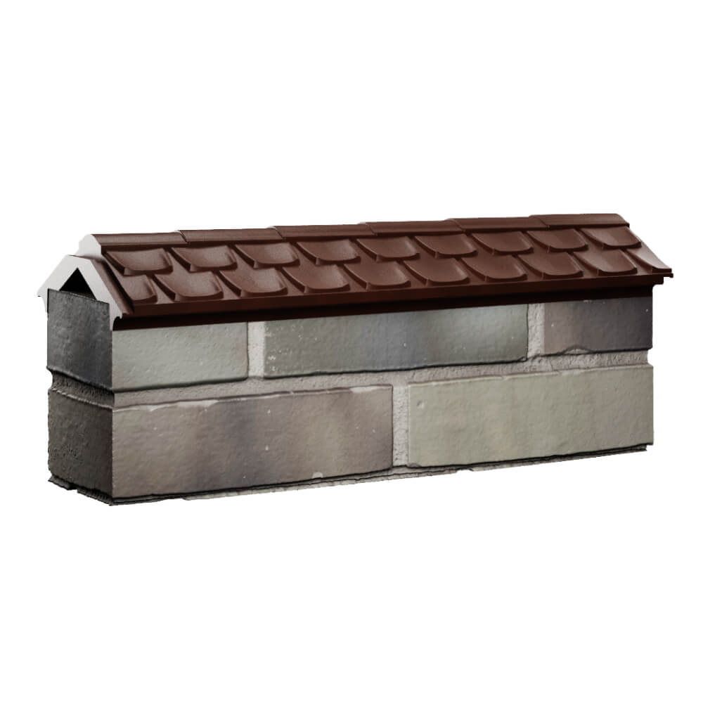 Парапет Zking Эльбрус Коричневый с посадкой на 0.5 кирпича (130мм) Владимир фото