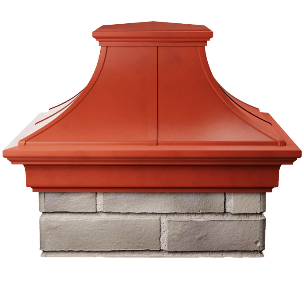 Колпак Zking Монблан Премиум Красный на столб 1.5х1.5 кирпича (385х385мм) Владимир фото