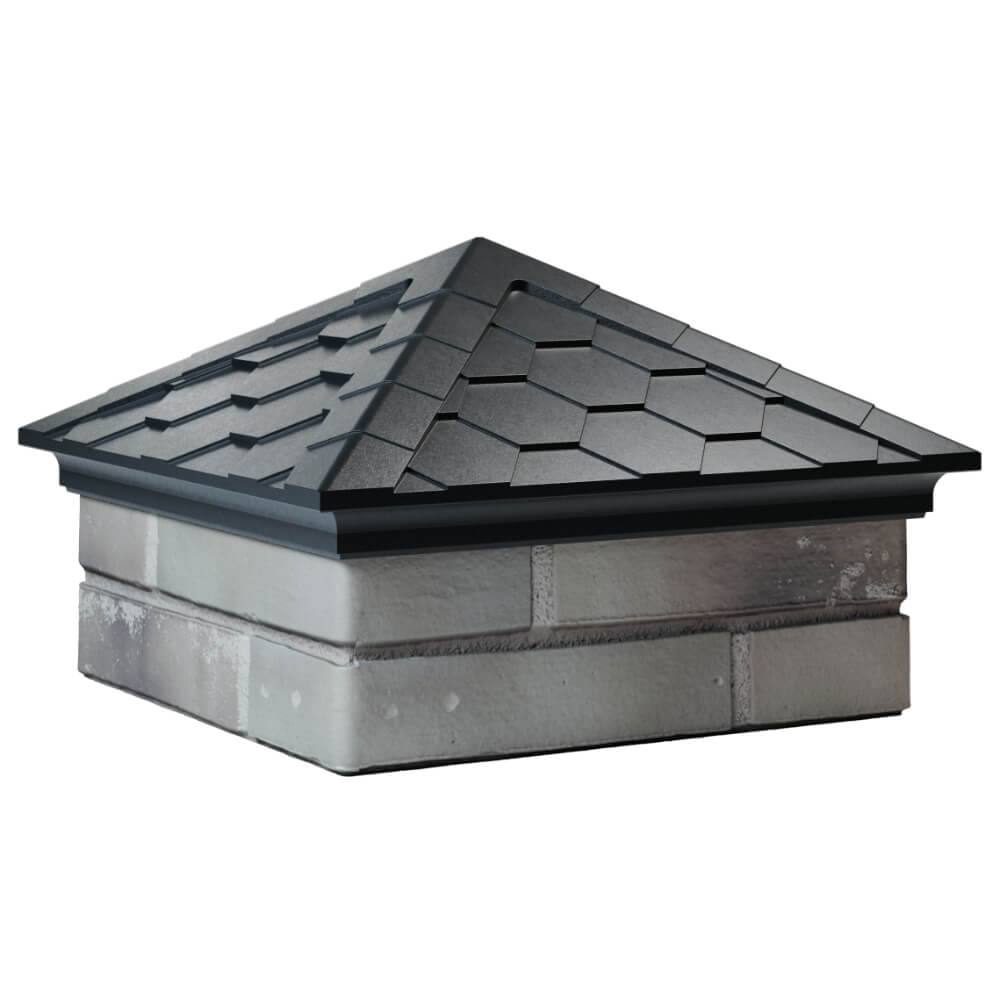 Колпак Zking Эверест Черный на столб 1.5х1.5 кирпича (390х390мм) в Владимире фото