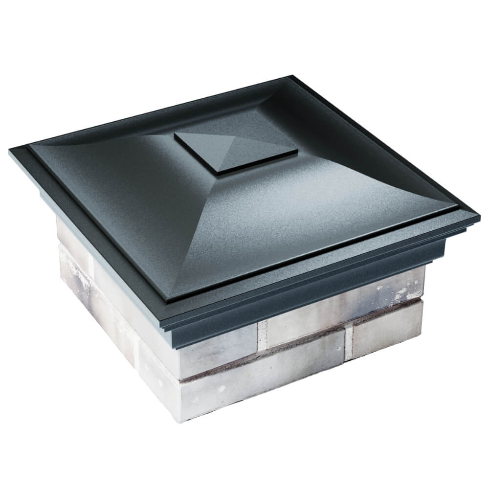 Колпак Zking Монблан Черный на столб 1.5х1.5 кирпича (385х385мм) в Владимире фото