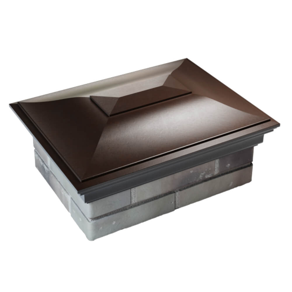 Колпак Zking Монблан Коричневый на столб 2х1.5 кирпича (515х385мм) Владимир фото