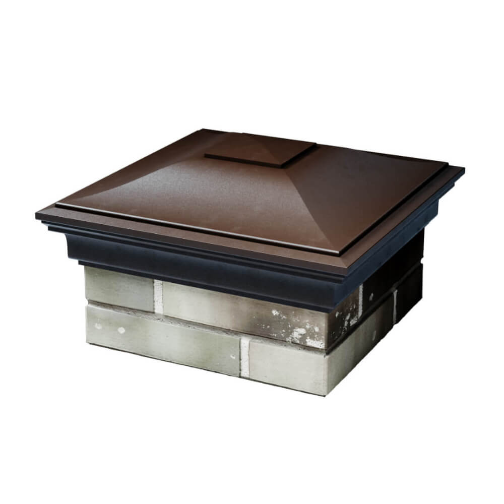 Колпак Zking Монблан Коричневый на столб 1.5х1.5 еврокирпича 0.7НФ (355х355мм) в Владимире фото