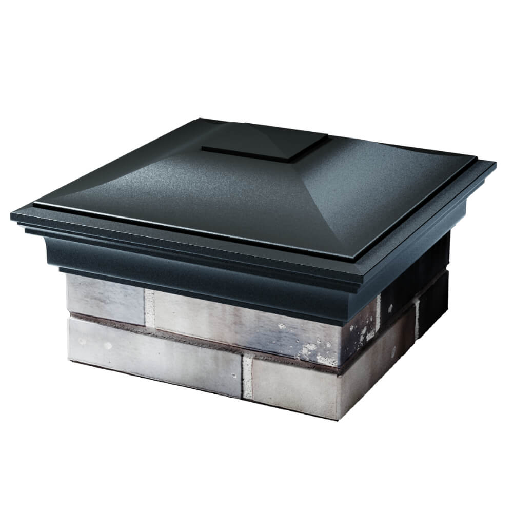 Колпак Zking Монблан Черный на столб 1.5х1.5 кирпича (385х385мм) в Владимире фото