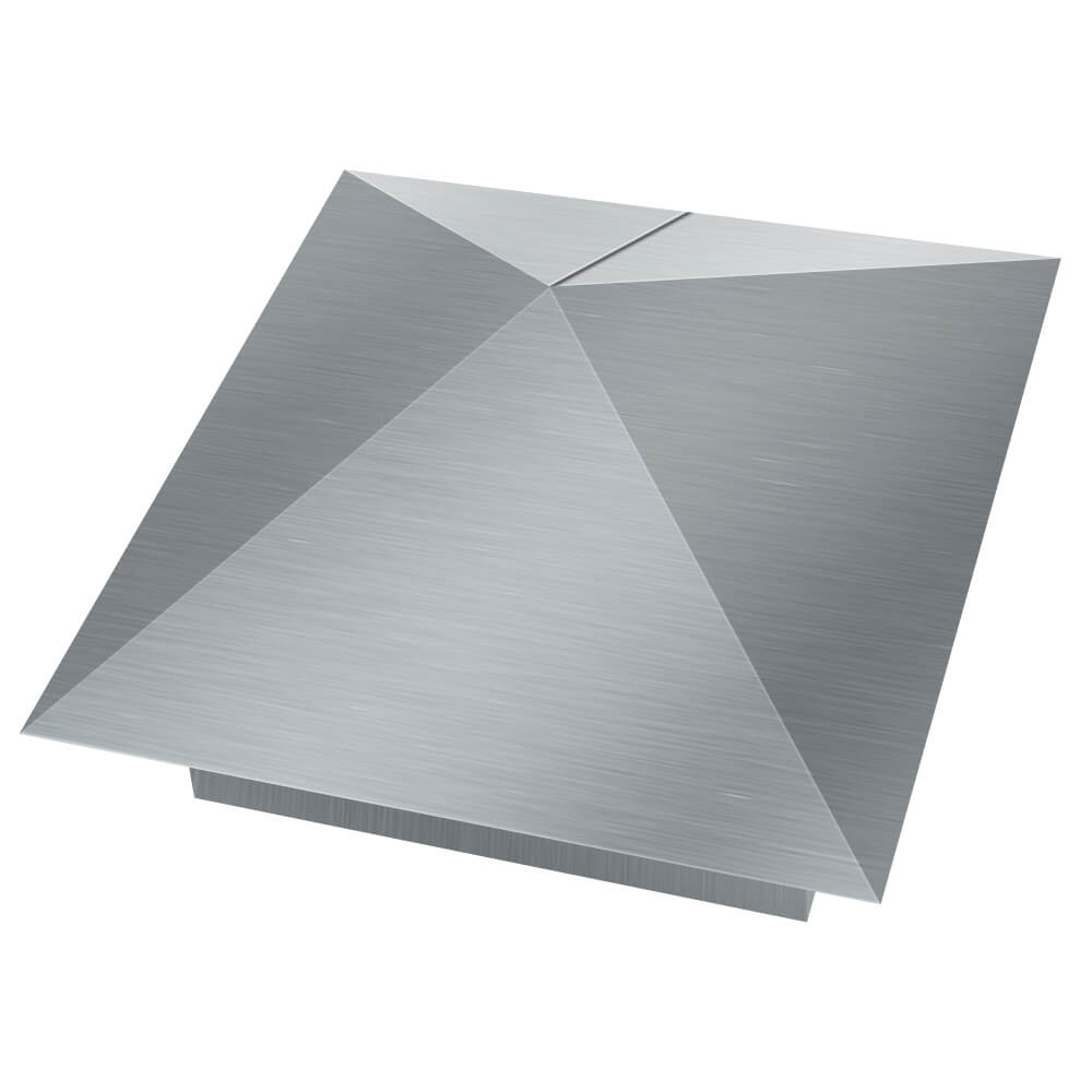 Колпак металлический 380х380мм оцинкованный заборный Владимир фото