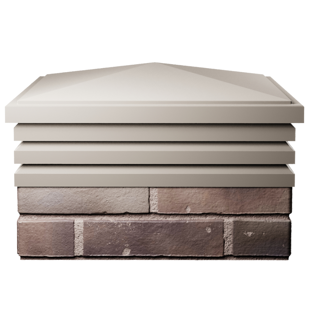 Колпак Zking Бона ХайТек Бежевый на столб 2х2 кирпича (513х513мм) Владимир фото