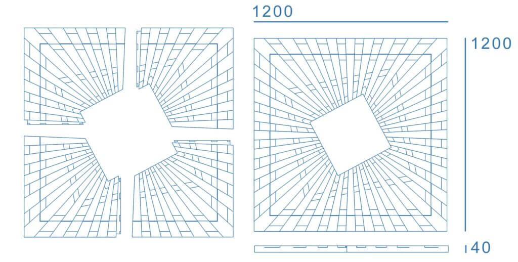 Приствольная решетка для дерева ZKING ATMOSPHERE 1.2х1.2м Черная в Владимире фото