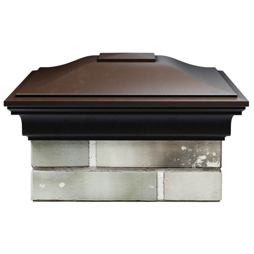 Колпак Zking Монблан Коричневый на столб 1.5х1.5 кирпича (385х385мм) Владимир фото