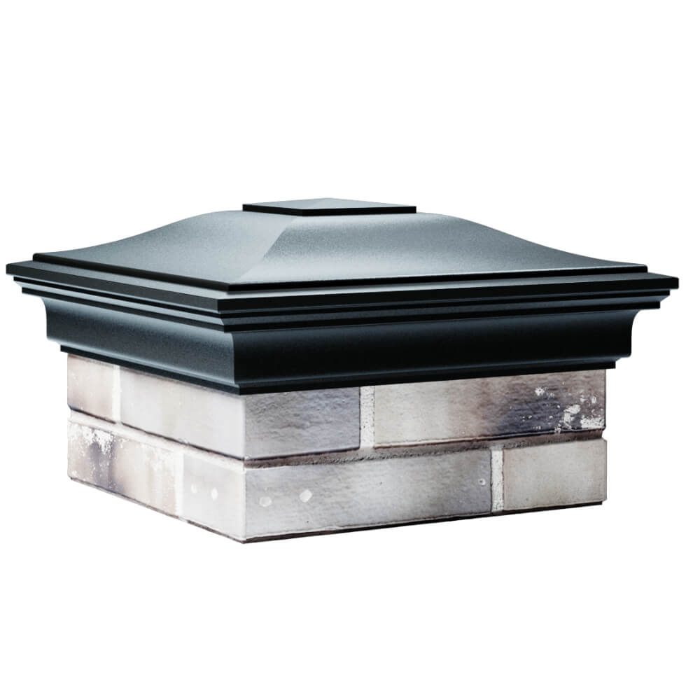 Колпак Zking Монблан Черный на столб 1.5х1.5 кирпича (385х385мм) в Владимире фото