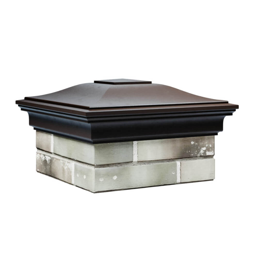 Колпак Zking Монблан Коричневый на столб 1.5х1.5 еврокирпича 0.7НФ (355х355мм) в Владимире фото