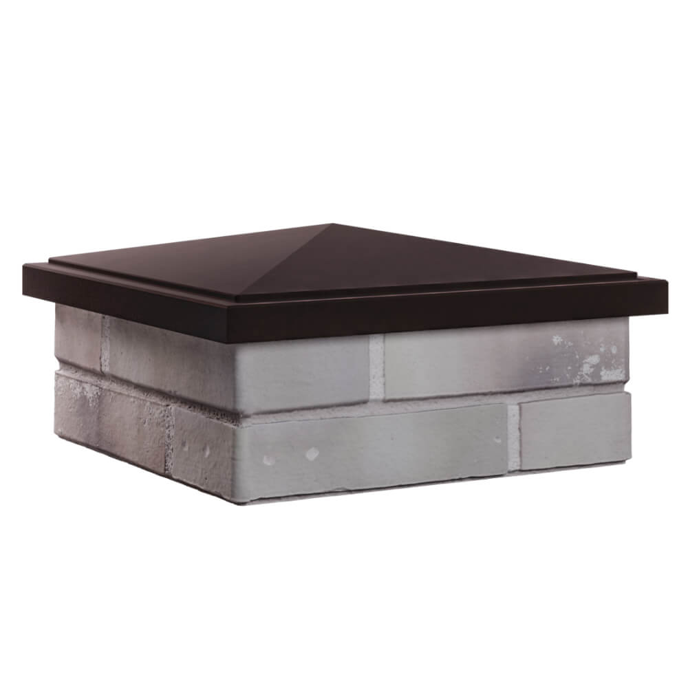 Колпак Zking БонаМоно Коричневый на столб 1.5х1.5 кирпича (385х385, 400х400мм) в Владимире фото