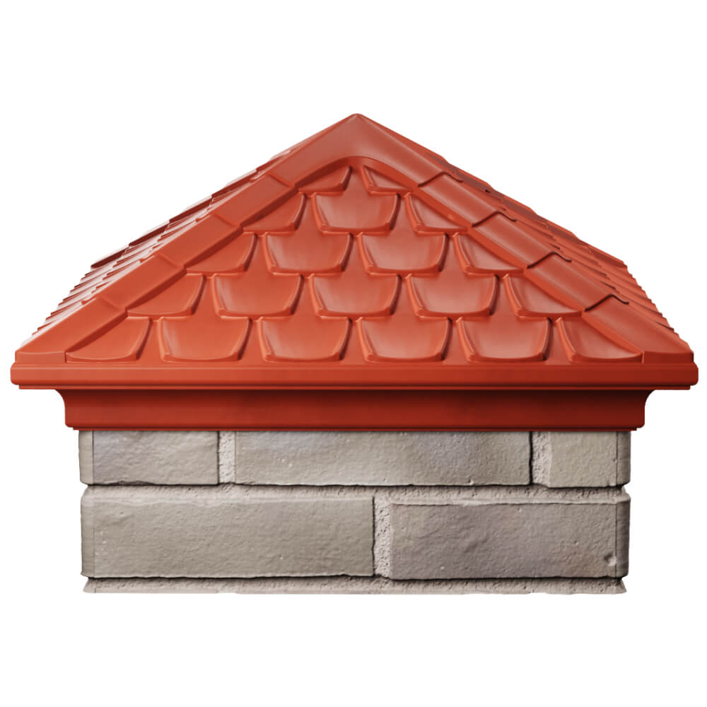 Колпак Zking Эльбрус Красный на столб 1.5х1.5 кирпича (385х385мм) Владимир фото