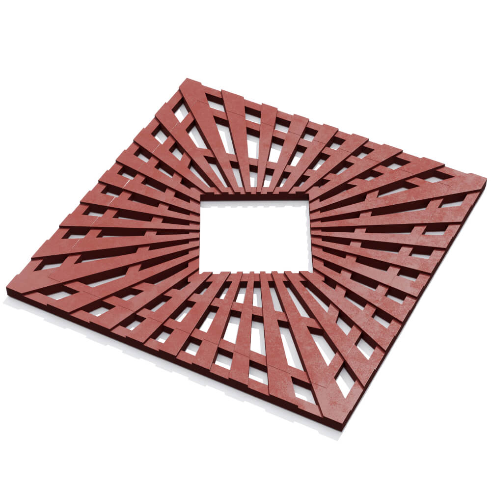 Приствольная решетка для дерева ZKING ATMOSPHERE 1.2х1.2м Красная в Владимире фото