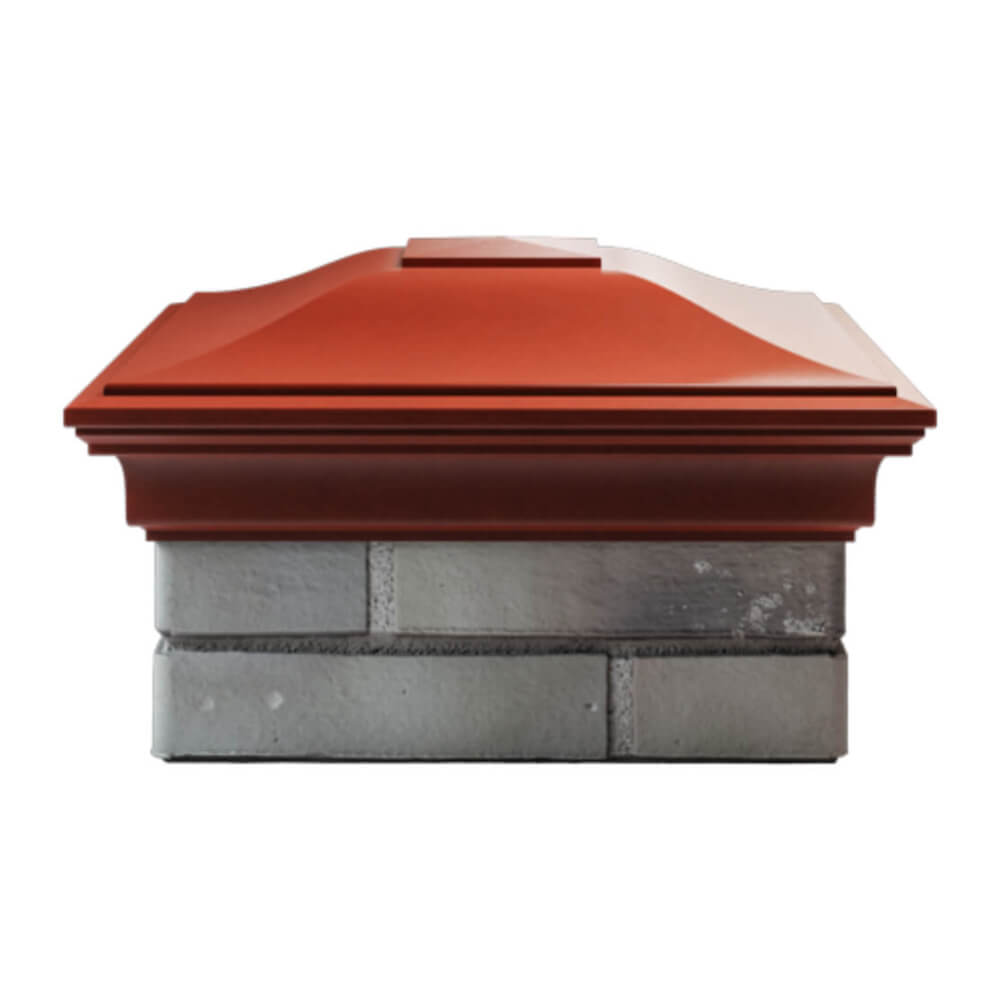 Колпак Zking Монблан Красный на столб 1.5х1.5 еврокирпича 0.7НФ (355х355мм) Владимир фото