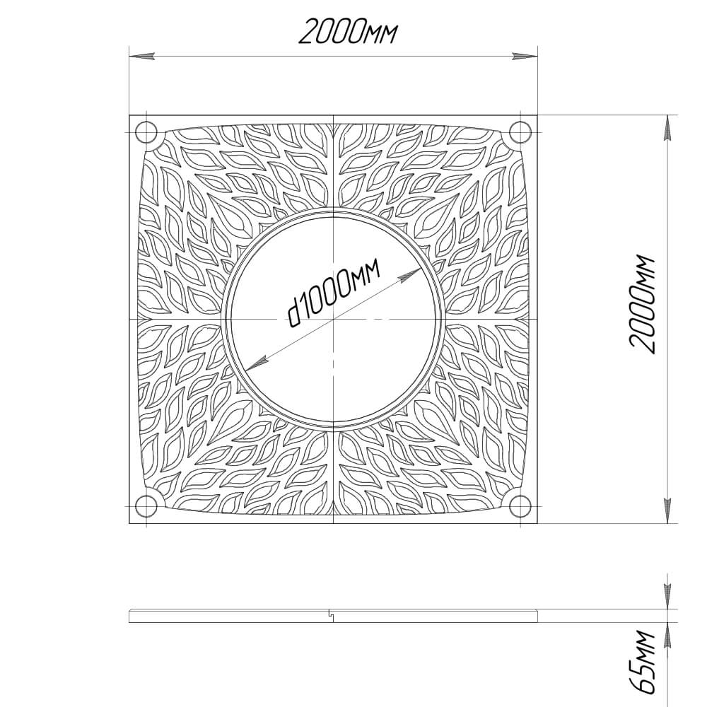 Приствольная решетка для дерева ZKING CRUST 2х2м Черная в Владимире фото