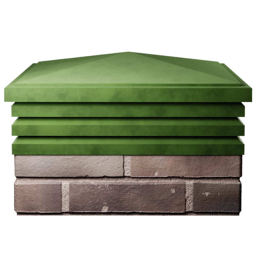 Колпак Zking Бона ХайТек Зеленый на столб 2х2 кирпича (513х513мм) Владимир фото