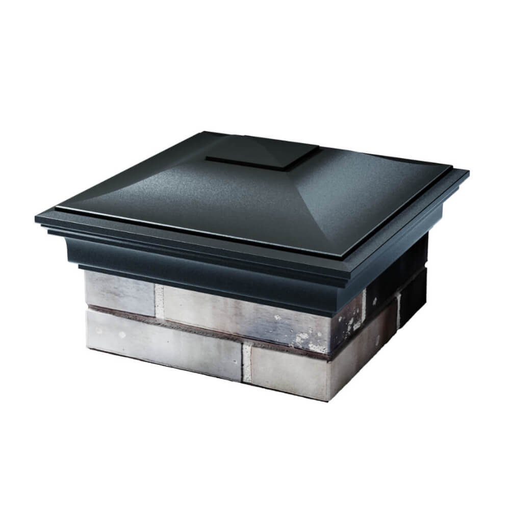 Колпак Zking Монблан Черный на столб 1.5х1.5 еврокирпича 0.7НФ (355х355мм) в Владимире фото