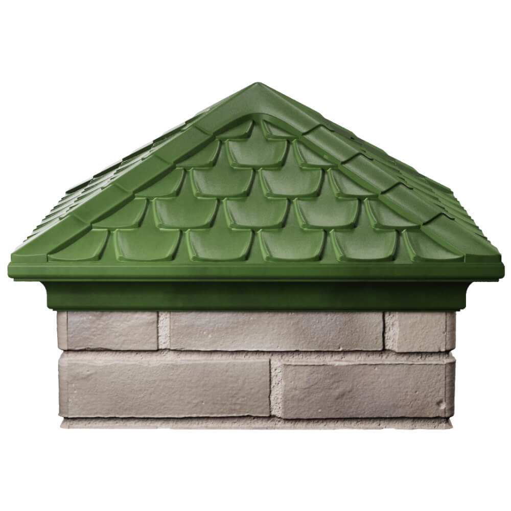 Колпак Zking Эльбрус Зеленый на столб 1.5х1.5 кирпича (385х385мм) Владимир фото