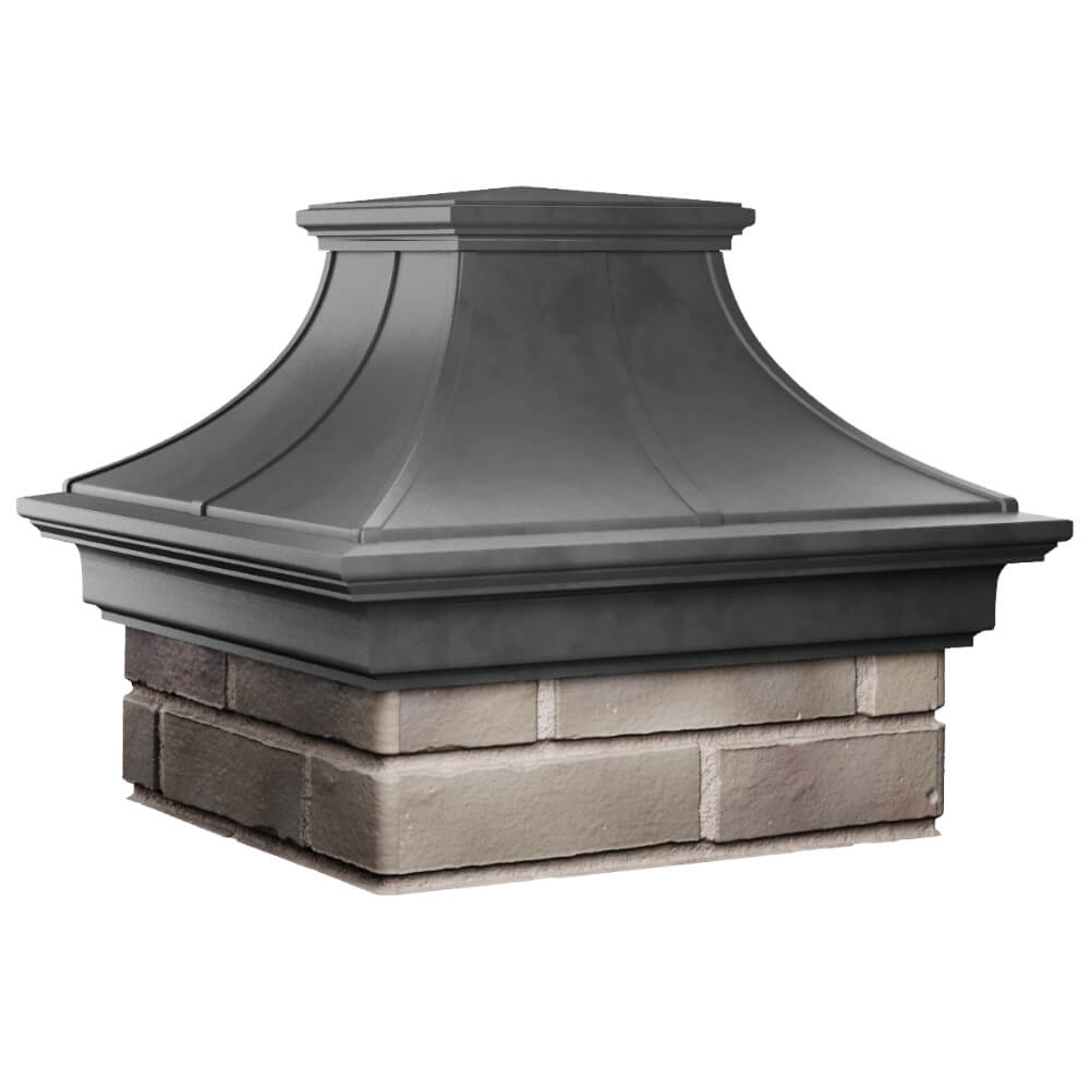 Колпак Zking Монблан Премиум Серый на столб 1.5х1.5 кирпича (385х385мм) в Владимире фото