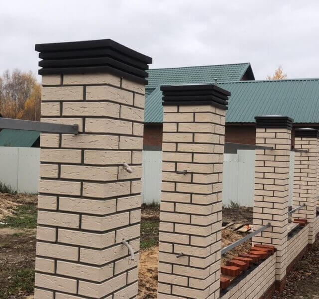 Колпак Zking Бона ХайТек Коричневый на столб 1.5х1.5 кирпича (385х385мм) в Владимире фото