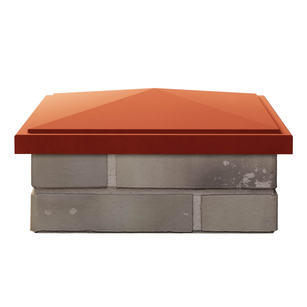 Колпак Zking БонаМоно Красный на столб 1.5х1.5 кирпича (385х385, 400х400мм) Владимир фото