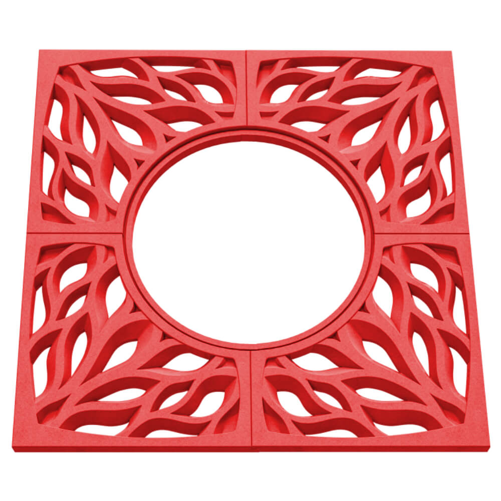 Приствольная решетка для дерева ZKING CRUST 1.2х1.2м Красная в Владимире фото