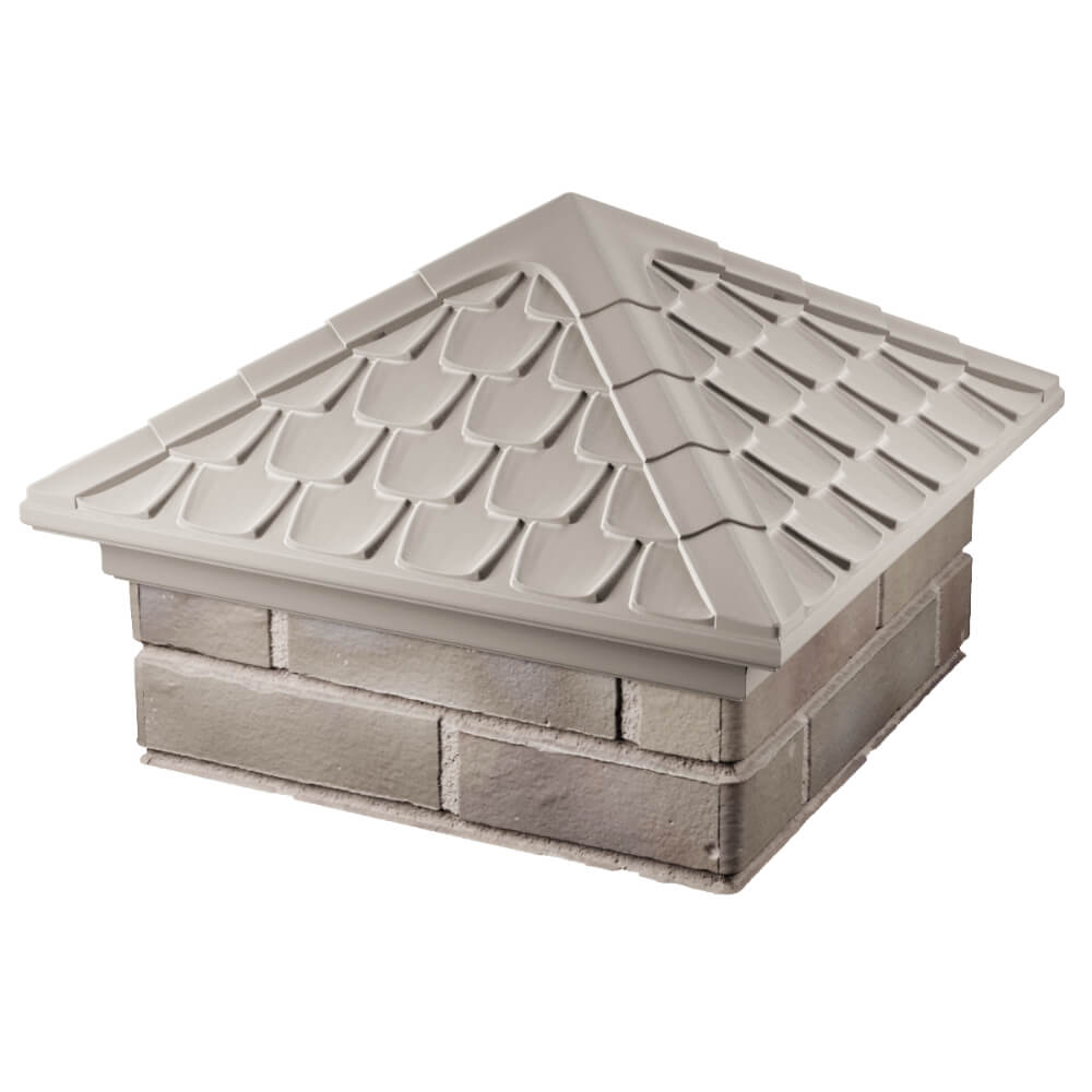 Колпак Zking Эльбрус Бежевый на столб 1.5х1.5 кирпича (385х385мм) в Владимире фото