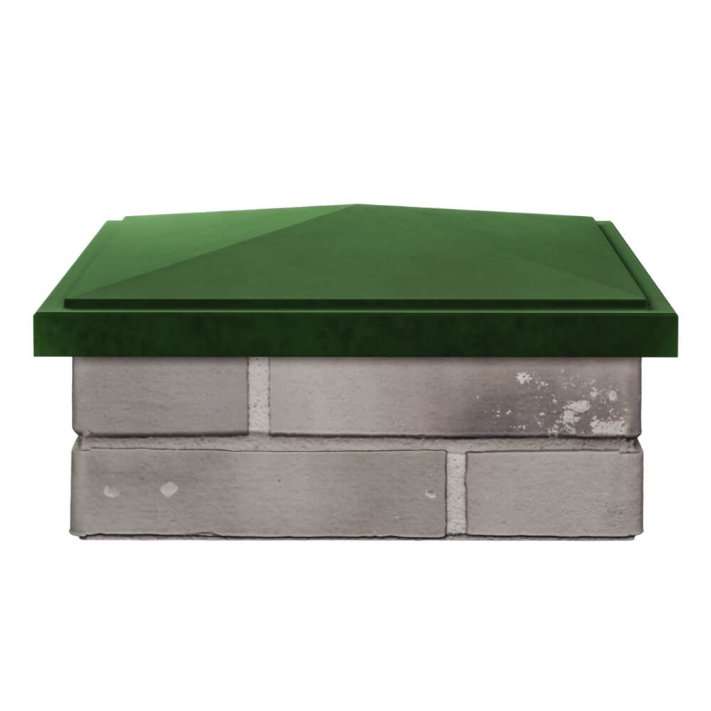 Колпак Zking БонаМоно Зеленый на столб 1.5х1.5 кирпича (385х385, 400х400мм) Владимир фото